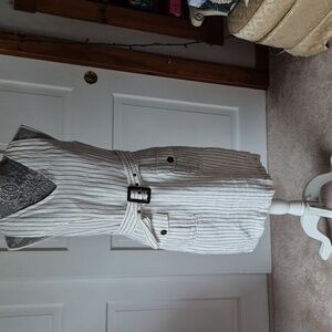 Rachel Zoe Cream Striped Dress
